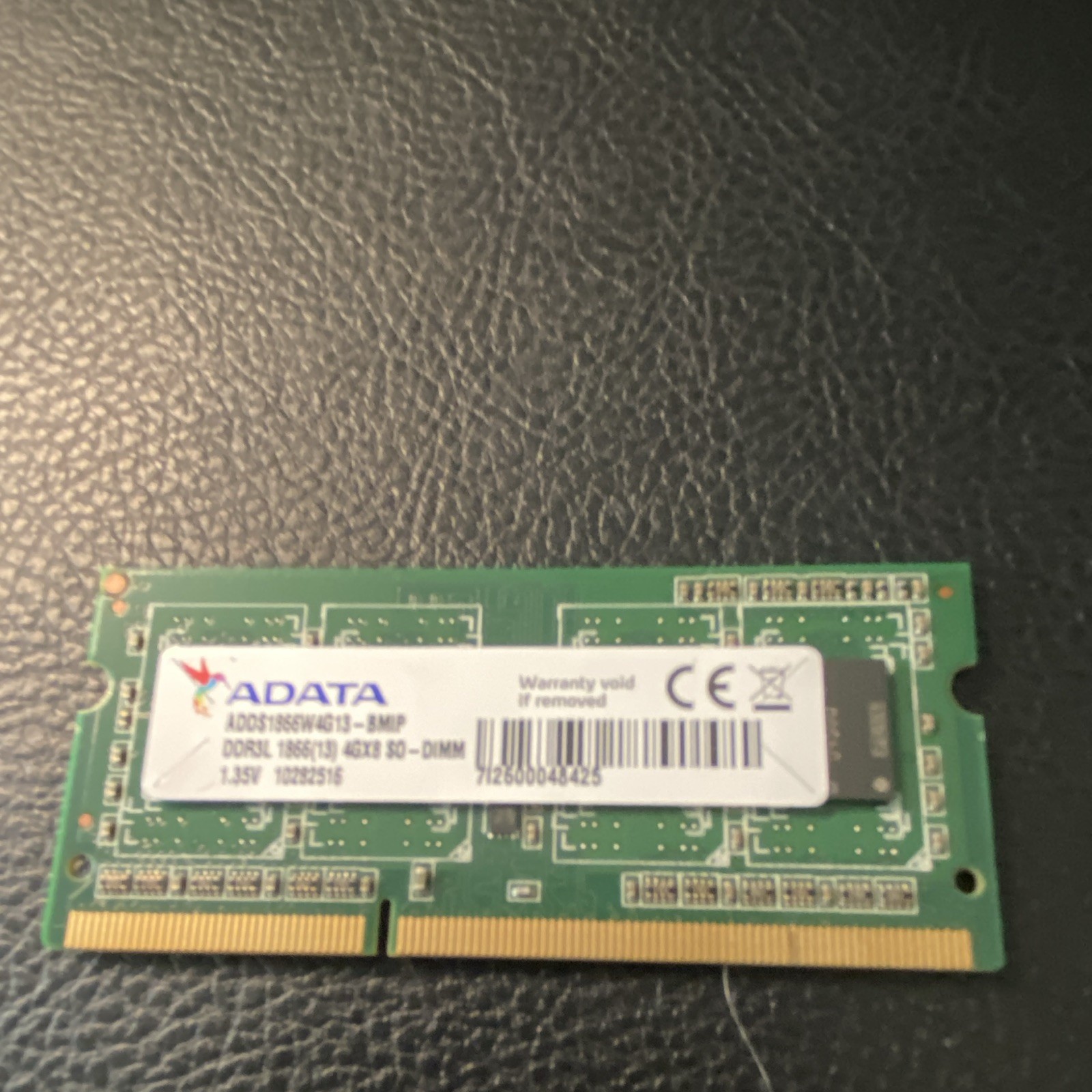 ADATA 4GB DDR3L SDRAM 1600MHz PC3L-12800 204-Pin SO-DIMM RAM (Working)