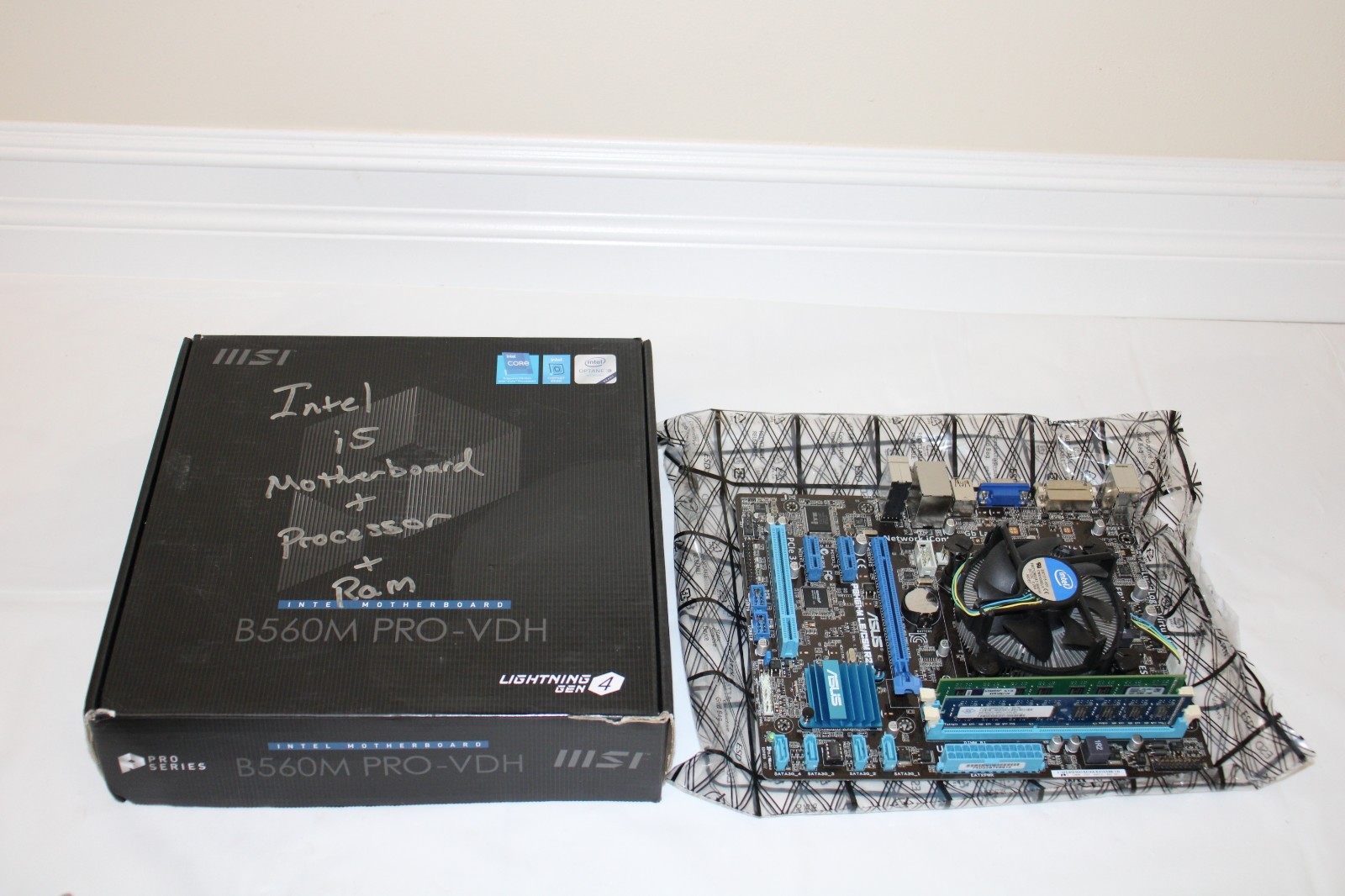 Asus Motherboard i5 Processor + RAM "TESTED WORKING"