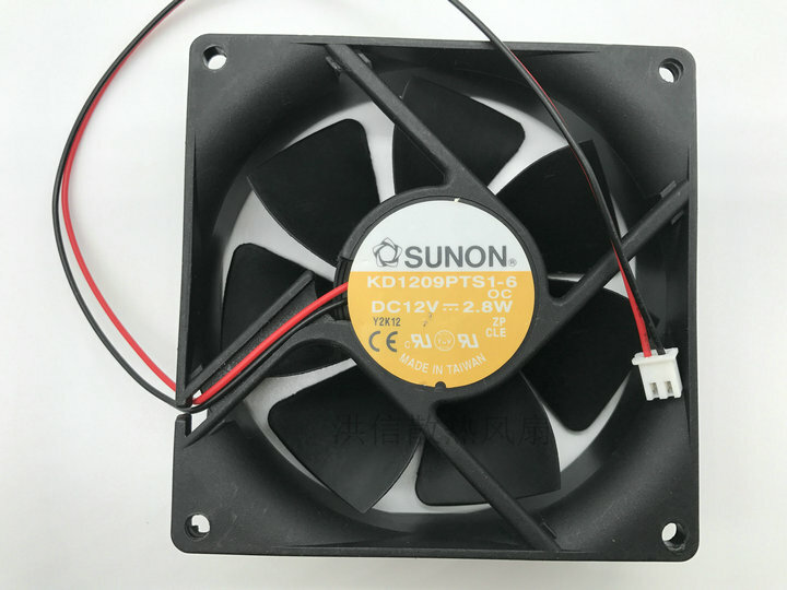 SUNON KD1209PTS1-6 DC12V 2.8W 90*90*25MM 9CM 2Pin Cooling Fan