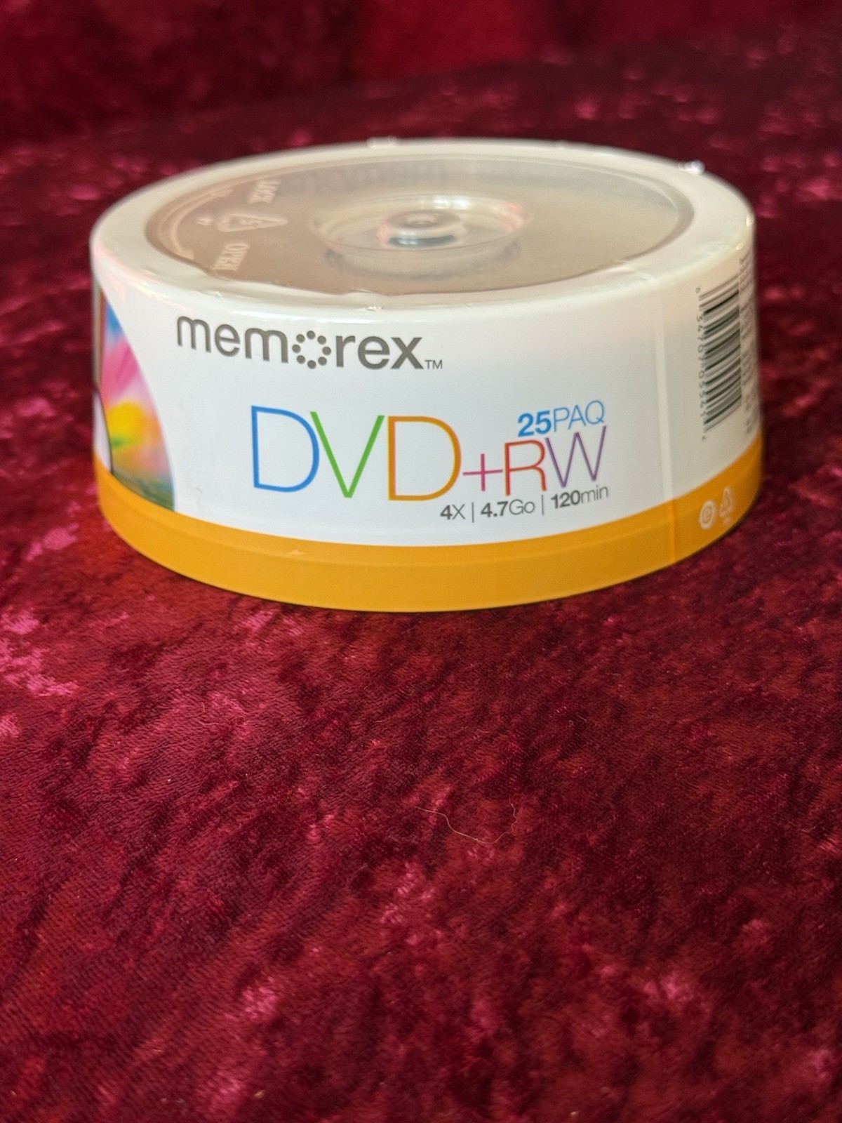 25-pk Memorex DVD+RW 4X 4.7GB 120 min ,Rewritable Discs, New Sealed