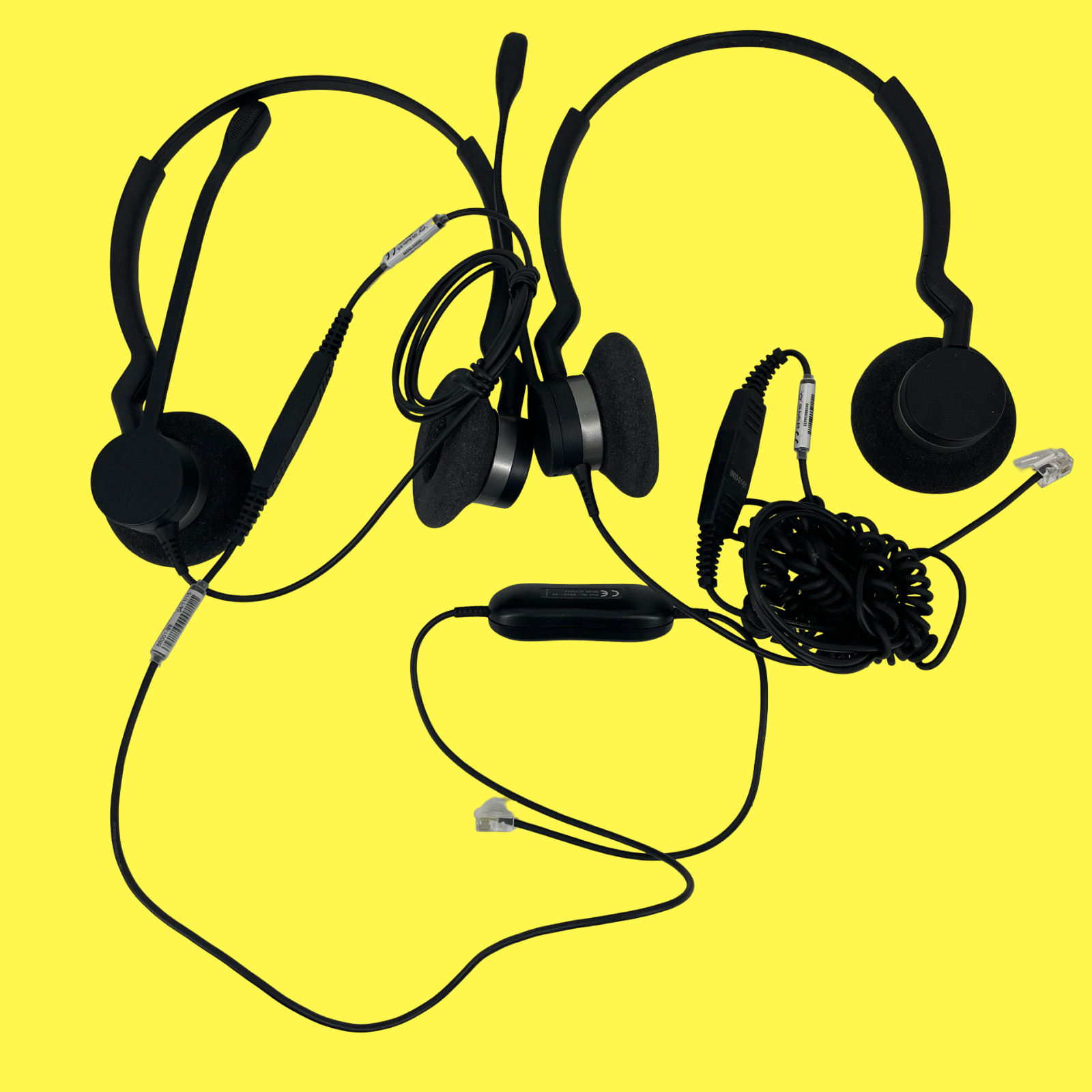 Lot of 2 - Jabra hsc015 Headphones P/N 2309-820-105 #990 z65/305