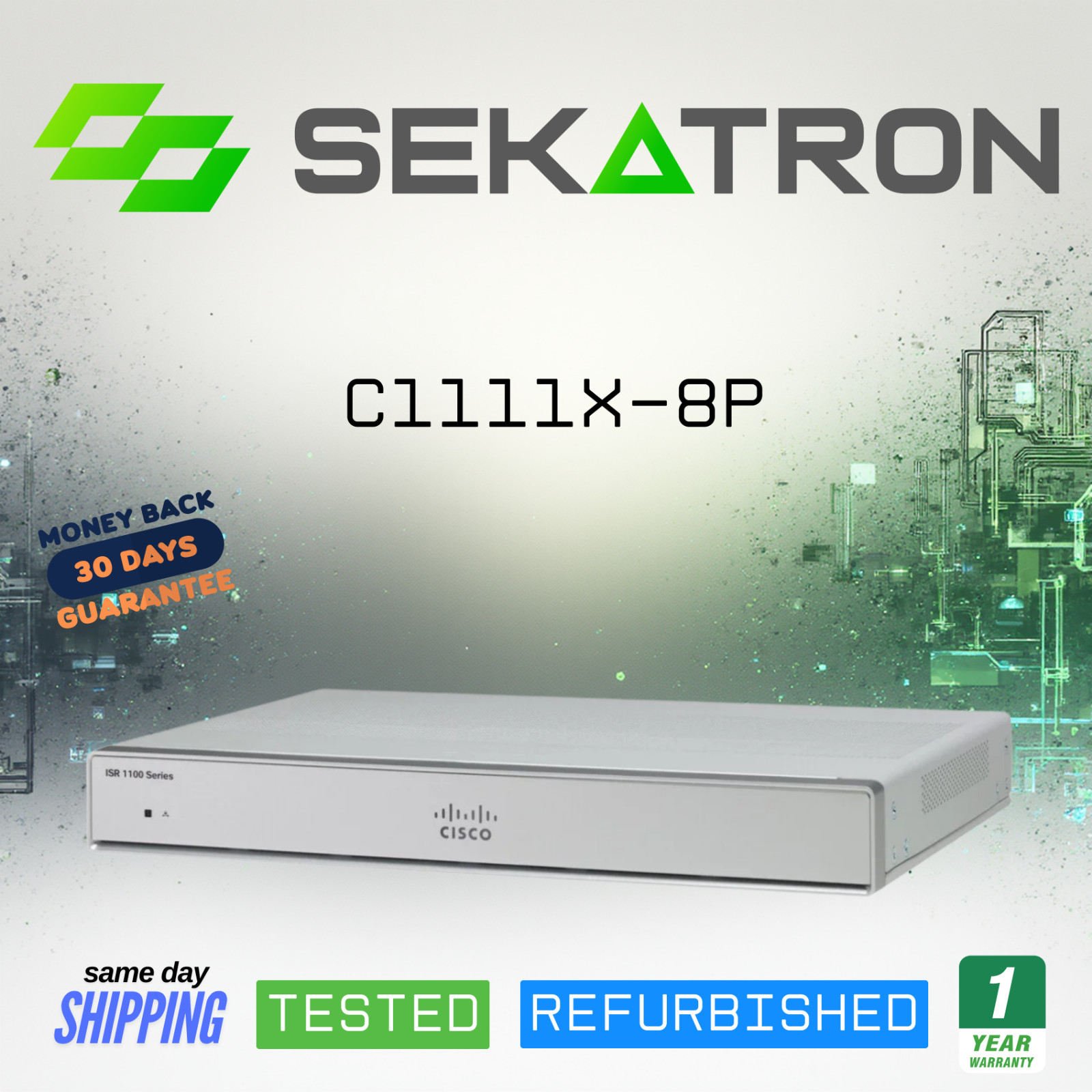 🌐 Cisco C1111X-8P Service Router 8-Port Switch • IOS XE 16.12 • Branch Edge ⚡