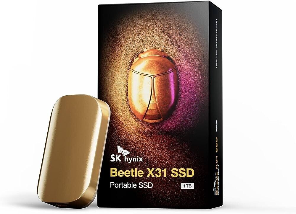 SK Hynix BEETLE X31 1TB DRAM portable SSD USB3.2 Type-C Gen2 up to 1.05GB/sec
