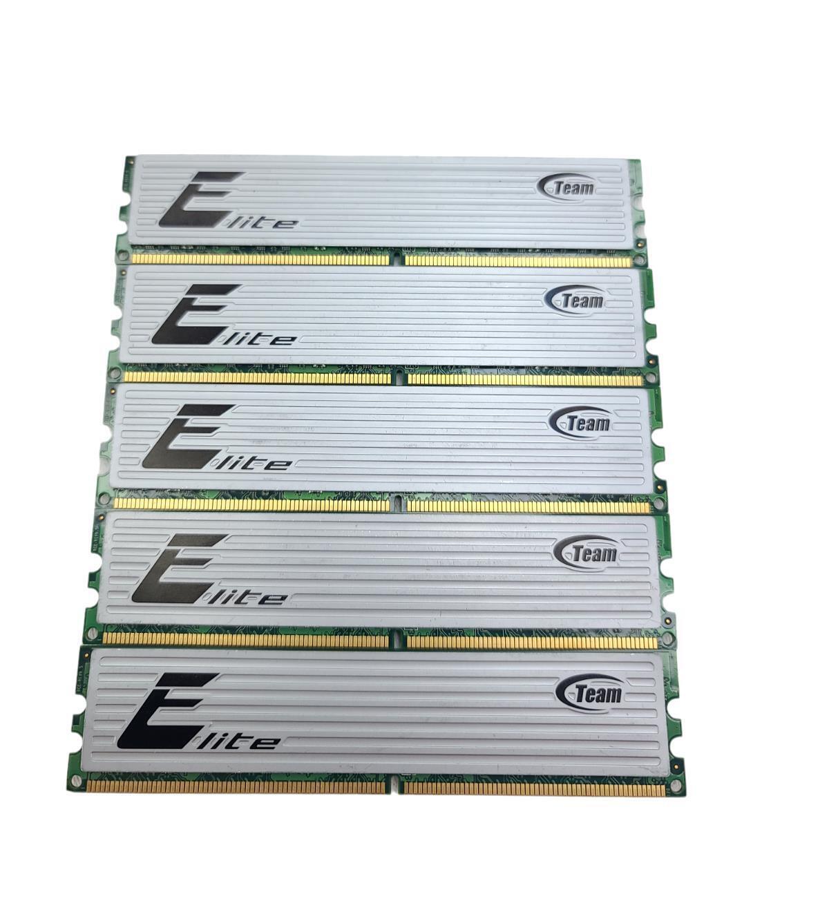 Lot of 5 Team Group INC Elite 2GB (1x2GB) DDR2 TEDD2048M800H 800Mhz