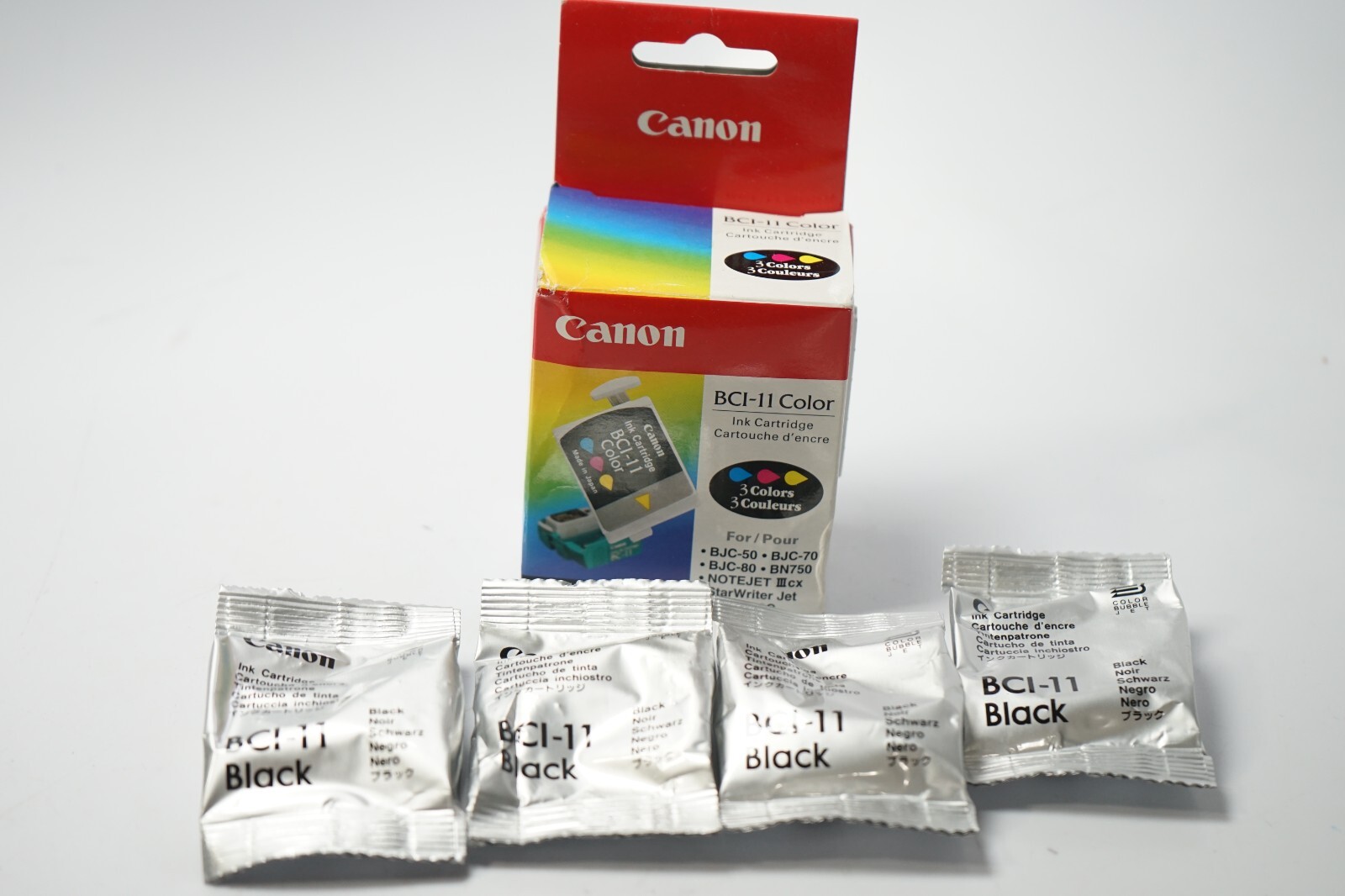 New Genuine Canon BCI-11 Black 2 pk Ink Cartridges, BJC-50 Color Lot of 7 total