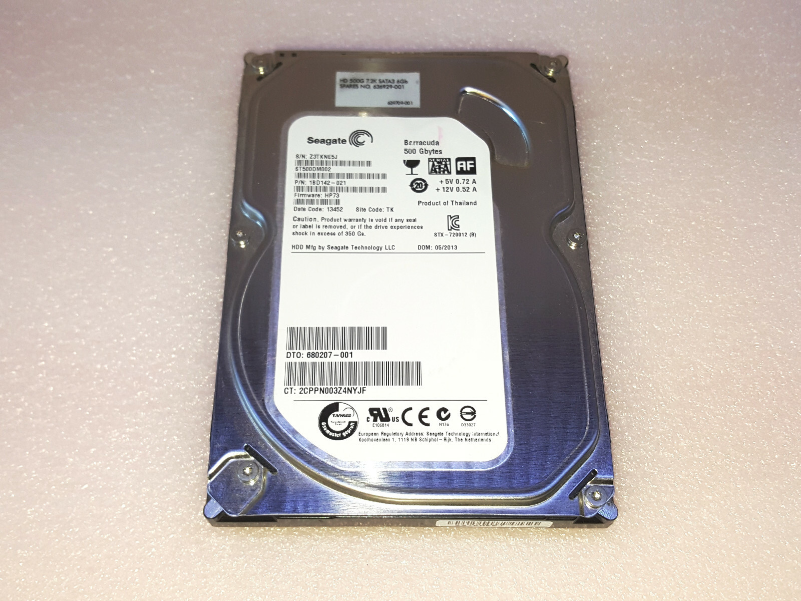 HP Envy 700-027C - 500GB 7200RPM Hard Drive - Windows 7 Pro 64-Bit