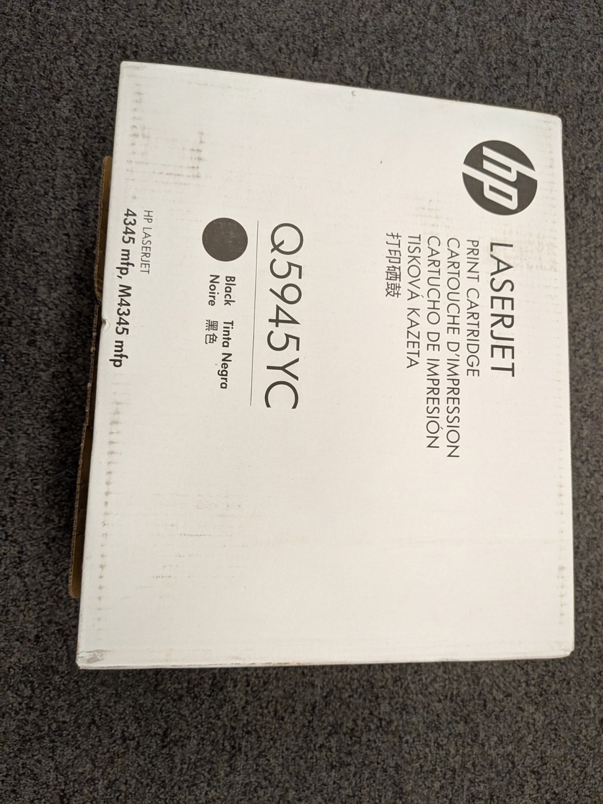 HP Q5945YC Black 45A Original Toner 23,500 Pages LaserJet MFP 4345 Q5945A New