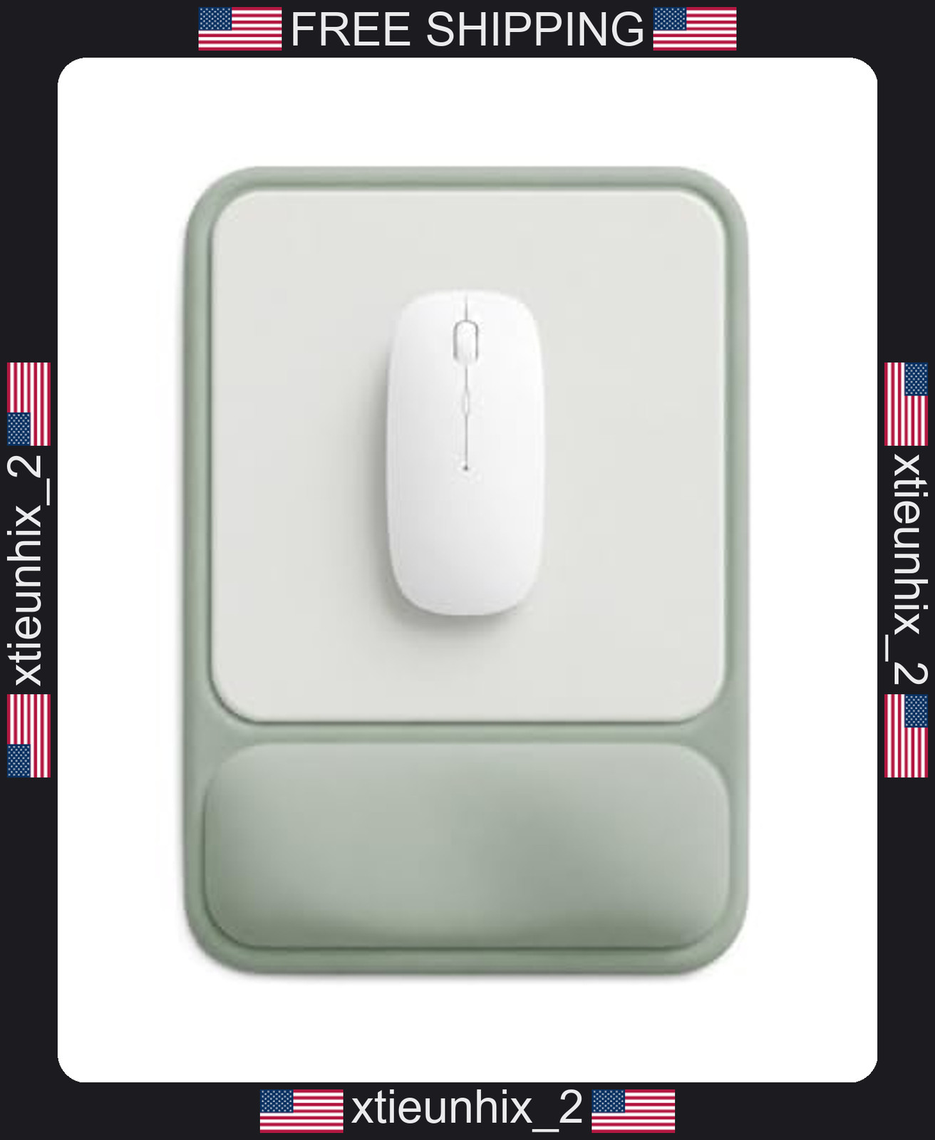 Ergonomic Gel Mouse Pad with Wrist Support for Office & Gaming, Non-Slip Base,