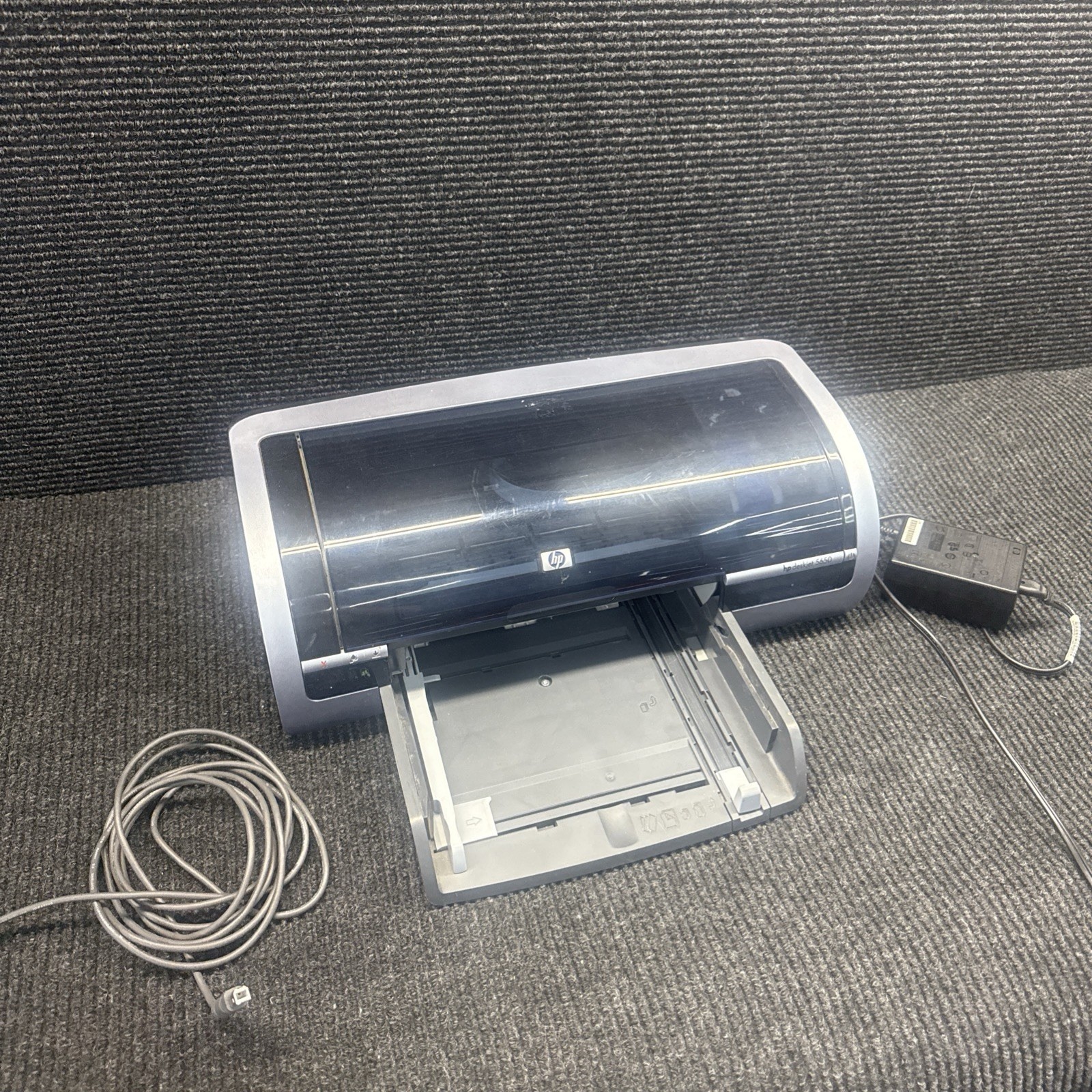 HP DeskJet 5650 Color Inkjet Printer Tested Working USB Power Adapter Dry Ink