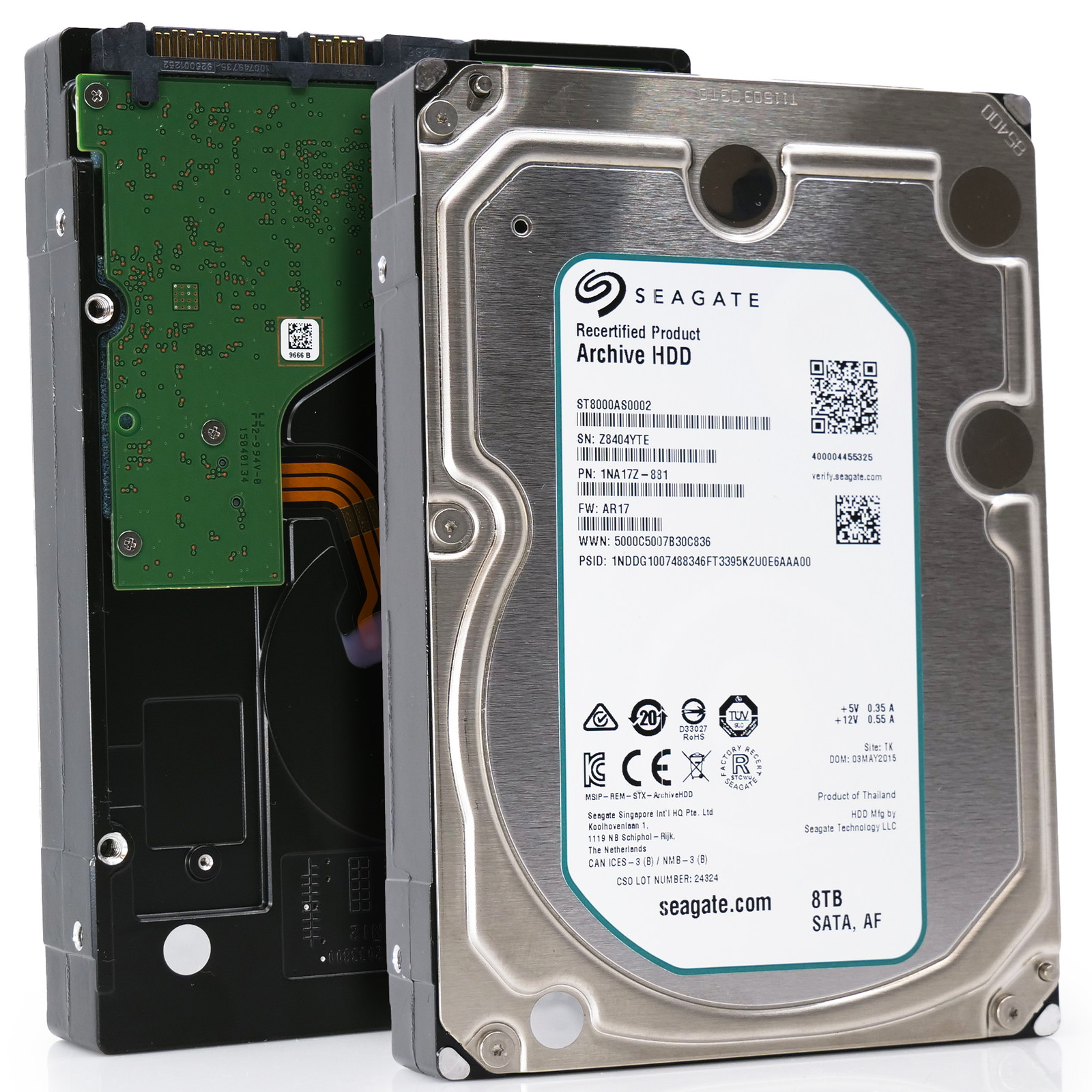Seagate Archive HDD 8TB Internal 5900RPM 3.5" (ST8000AS0002) HDD