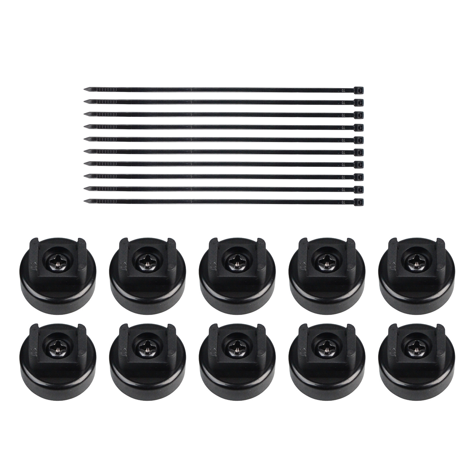 10/12/15Pcs Magnetic Cable Zip Tie Mounting Holders Wire Management Clips