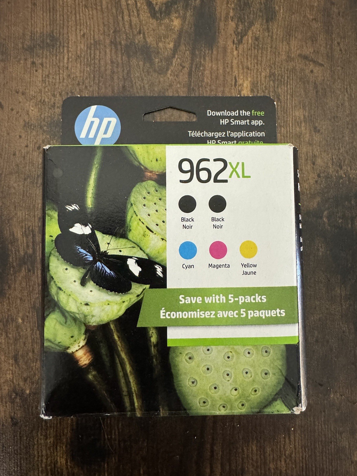 Authentic HP 962 XL 5 PACK (6ZA57AN) Expires 2027 Brand New Black/Color Yellow