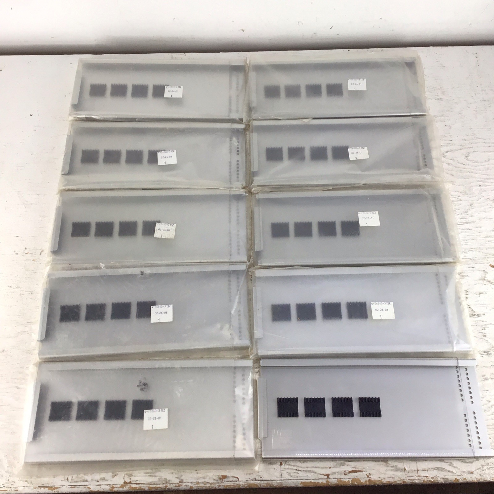 Lot Of 10 ADC Fiber Splice Trays 24-Position Aluminum