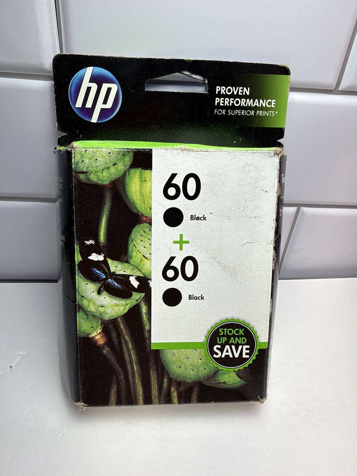 Genuine HP 60 Black Ink Cartridges Twin Pack Brand New EXP 02/2017