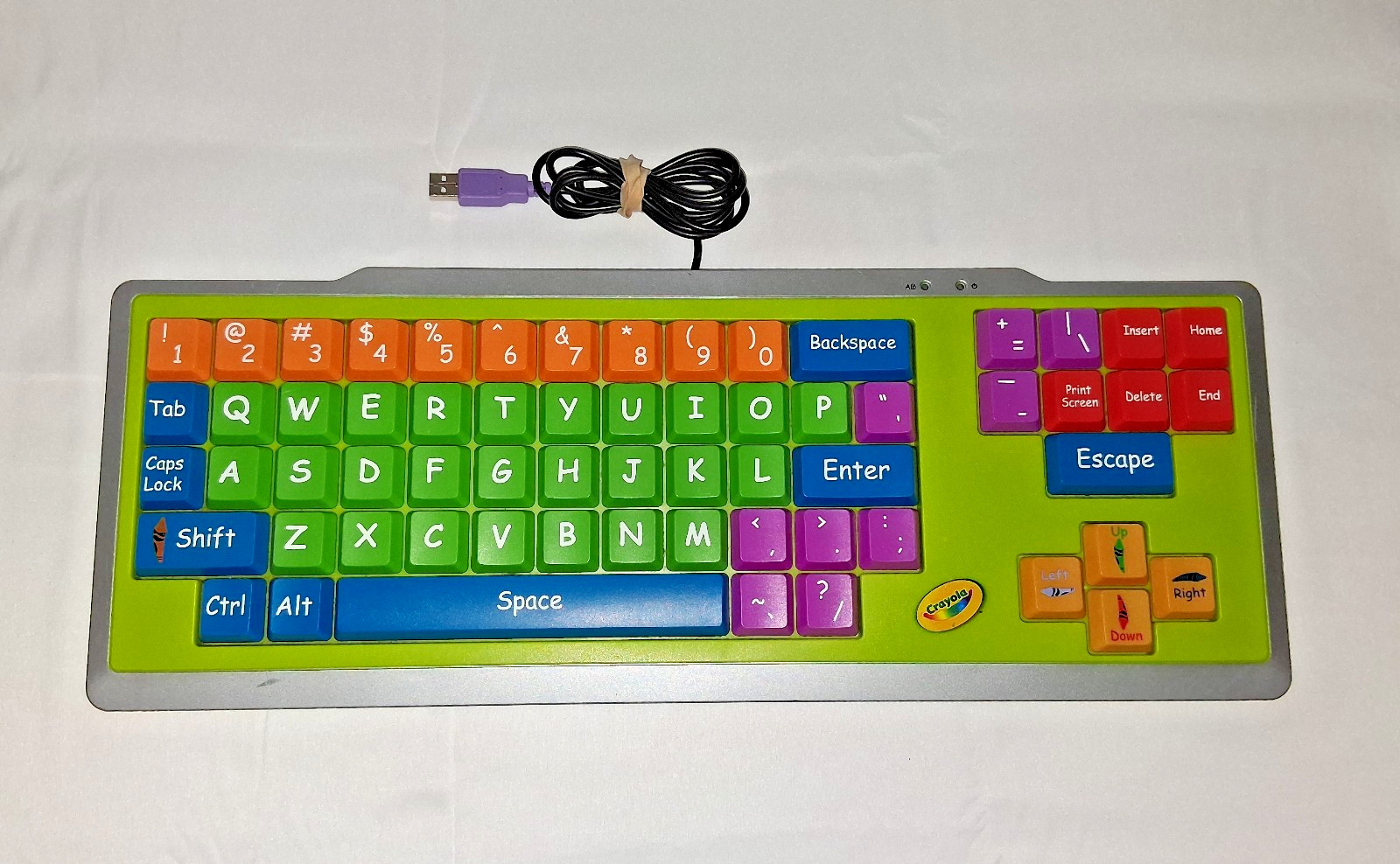 Electronics - Crayola Kids Computer EZ Type USB Keyboard with Big Buttons Tested
