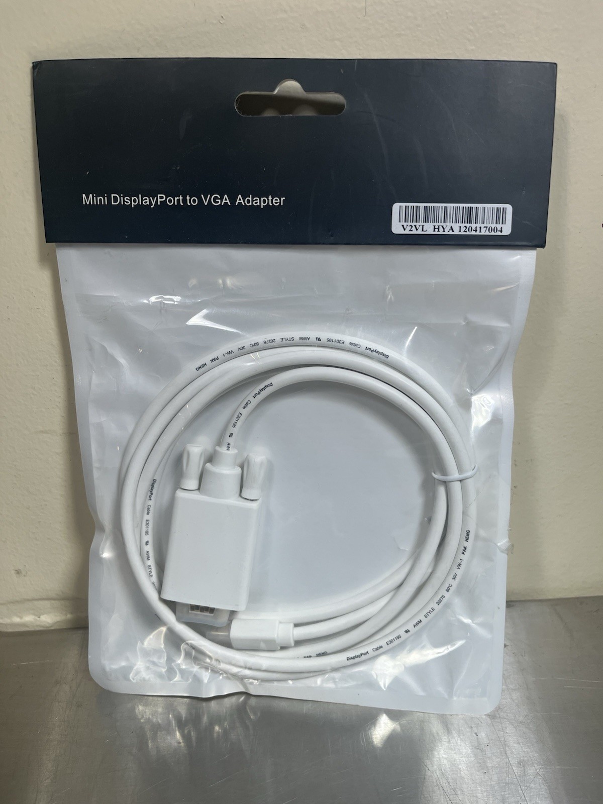 Free Shipping 6ft (2m) Mini DisplayPort to VGA Adapter Cable - White