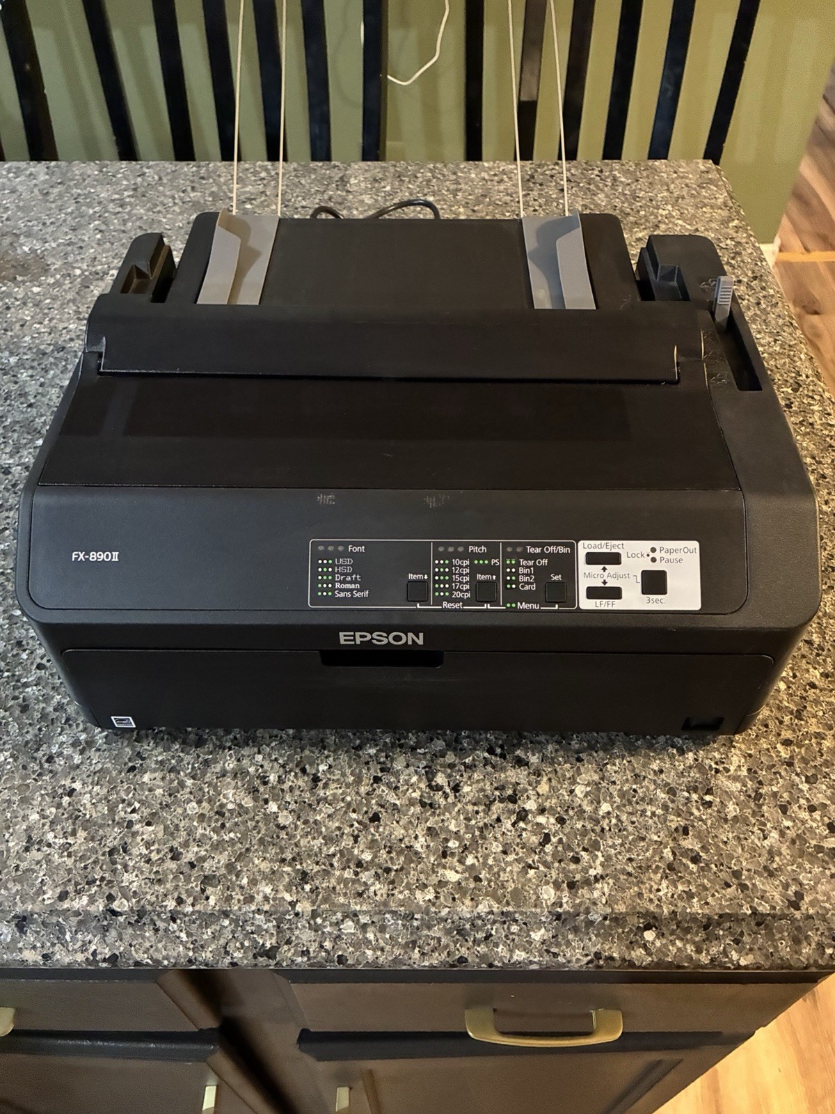 Epson FX-890II 9-Pin Dot Matrix Printer Monochrome Only Used A Few Times Great