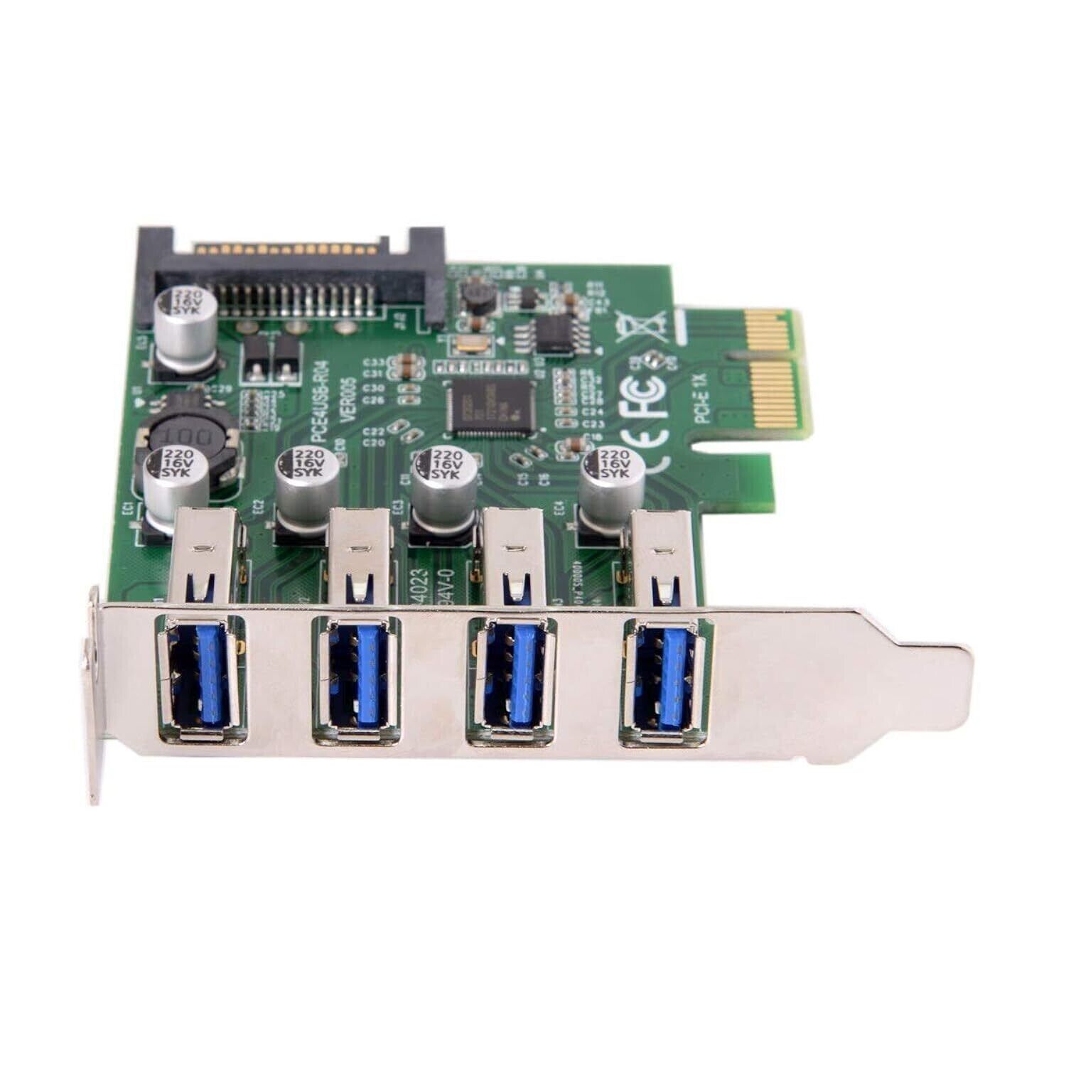 Cy Low Profile 4 Ports Pci-E To Usb 3.0 Hub Pci Express Expansion Card Adapter