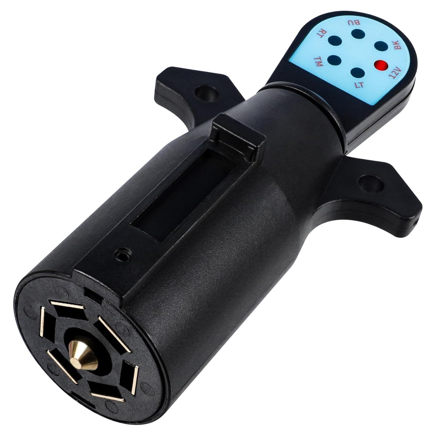 Trailer Light Tester, 7 Pin Trailer Plug Testerwith Red LED, 7 Way Trailer Plug