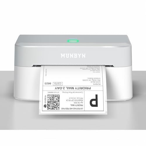MUNBYN Bluetooth Thermal Label Printer, Wireless 4x6 Shipping Label Printer