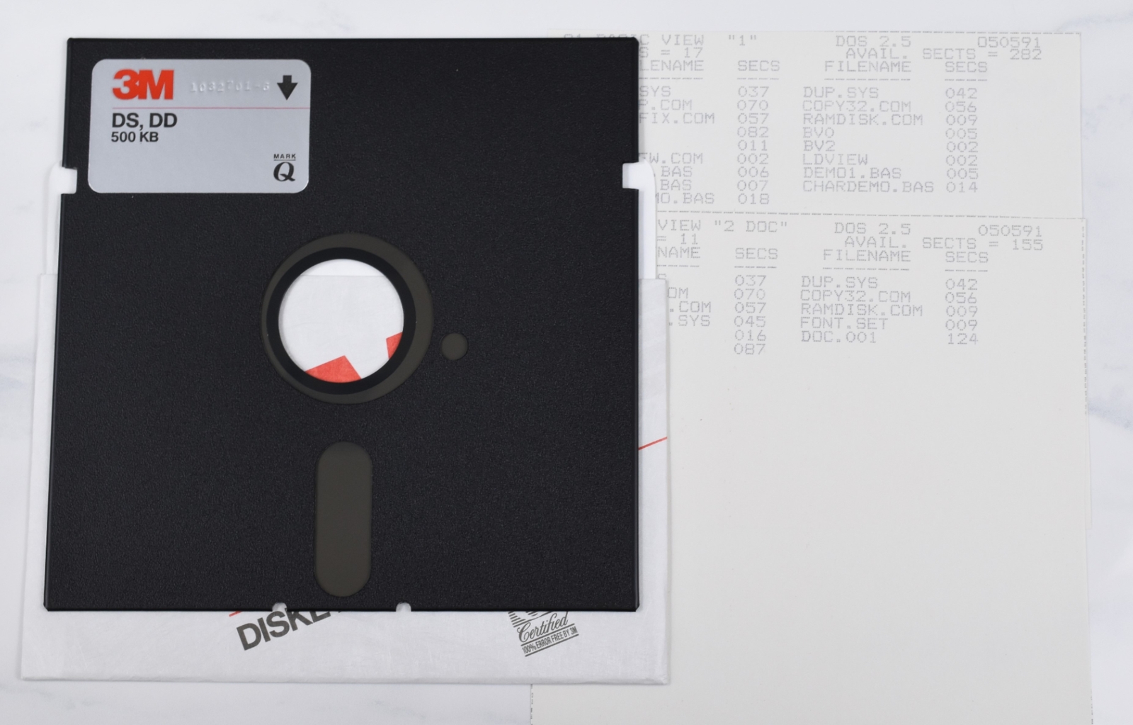 Vintage 3M Computer Floppy Disk - Rare, Atari, Untested, As-Is (DOS 2.5)