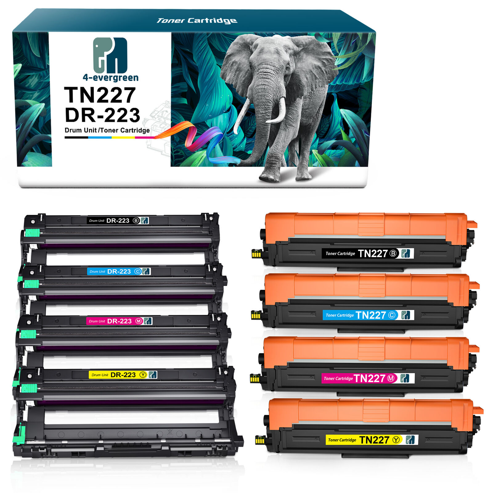 8x DR223CL TN227 Toner compatible with Brother HL-L3270CDW L3290CDW MFC-L3710CW