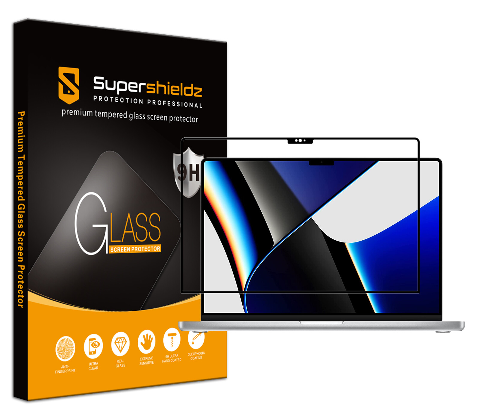 Supershieldz Tempered Glass Screen Protector for MacBook Pro 16 inch (2021-2026)