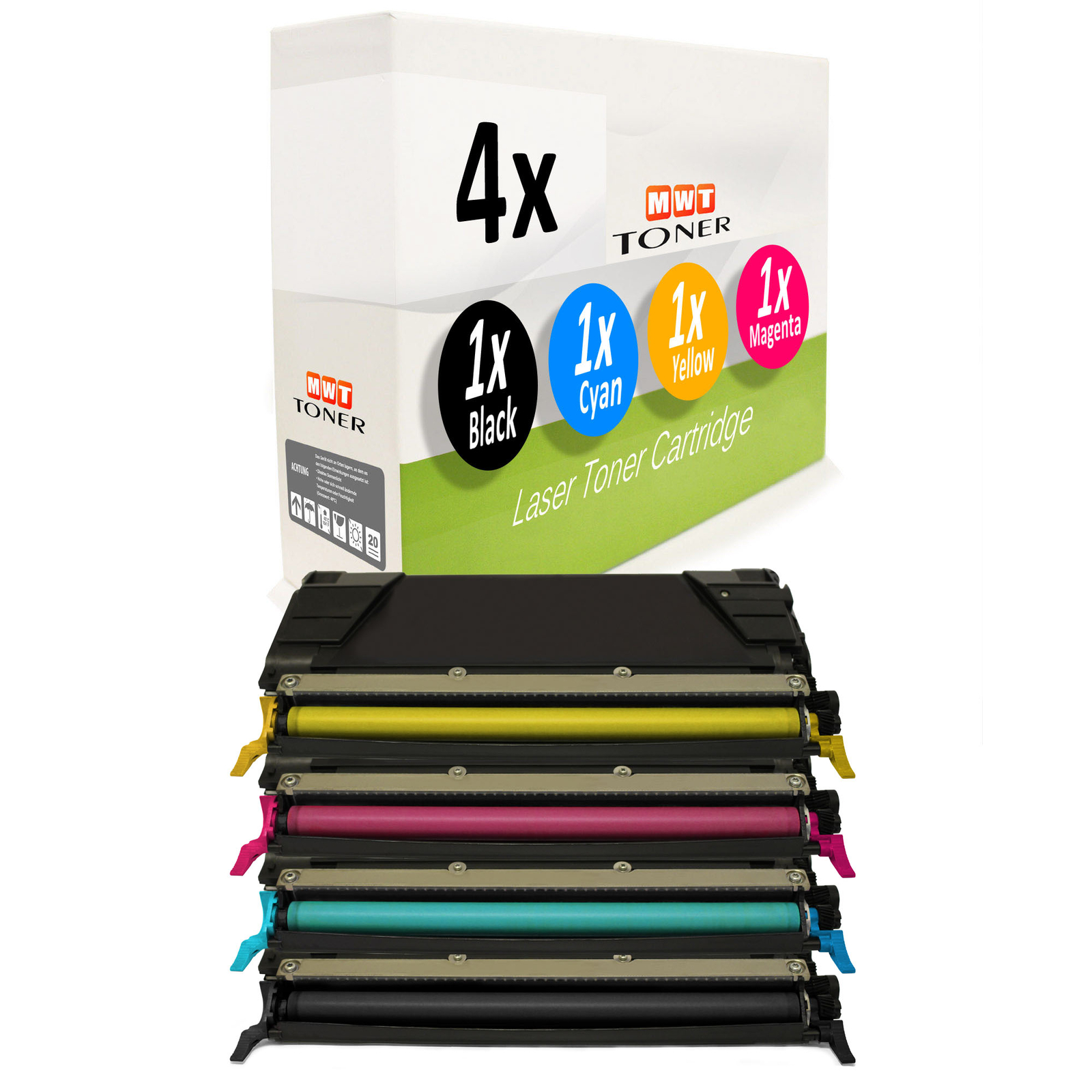4x Toner for Lexmark C-736-N X-738-DE C-734-N CS-736-dn C-734-DW C-734-DN