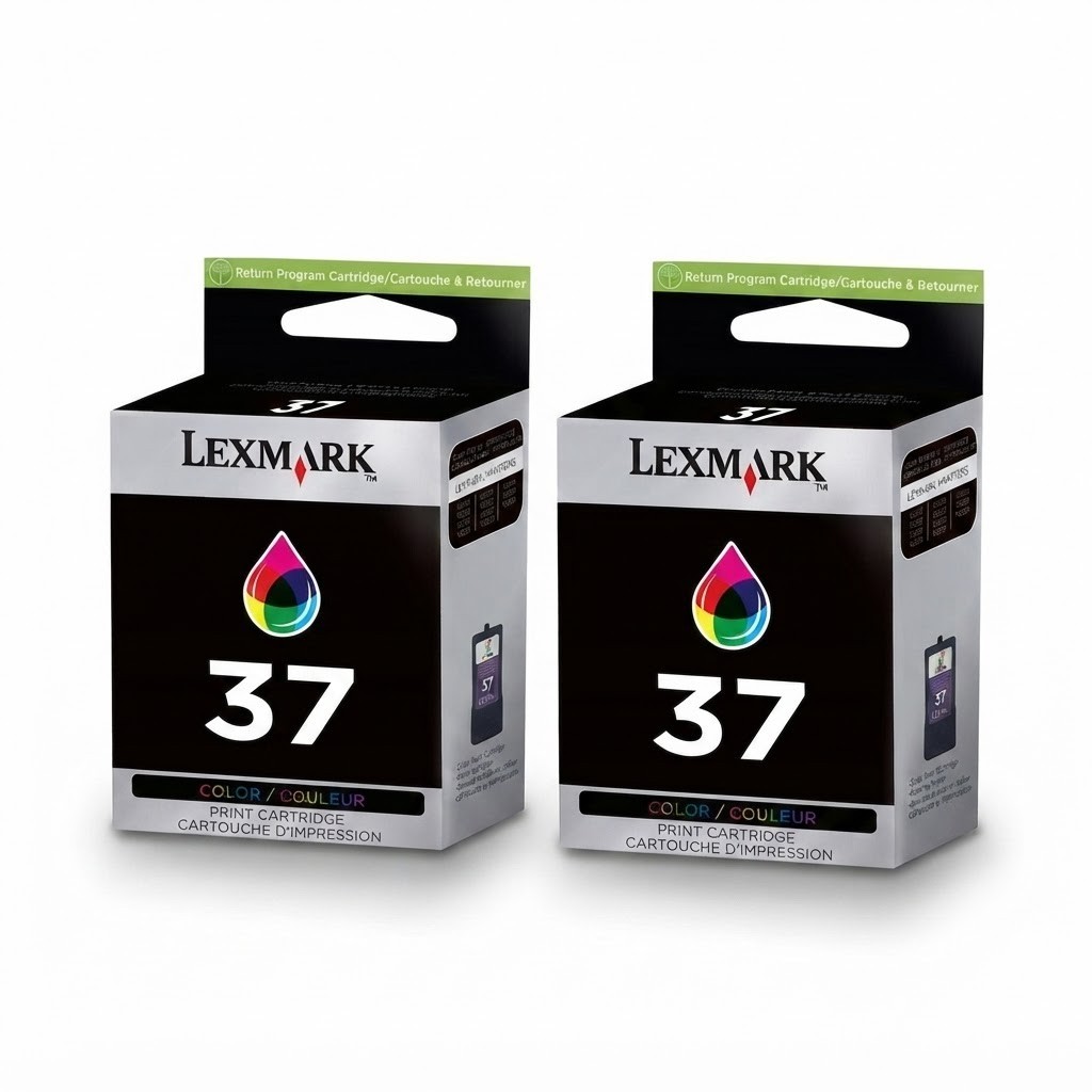 2x Genuine Lexmark COLOR 37 Ink Cartridge X Series X5650 X4650 Z Series Z2420 ✅