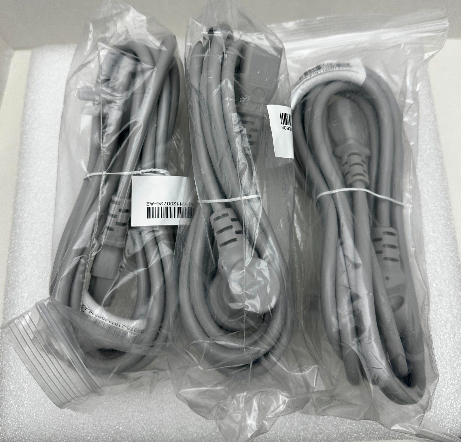 x3 Hospital Grade Power Cord 10ft 125v Green Dot Well Shin WS-001H-11 90 degree