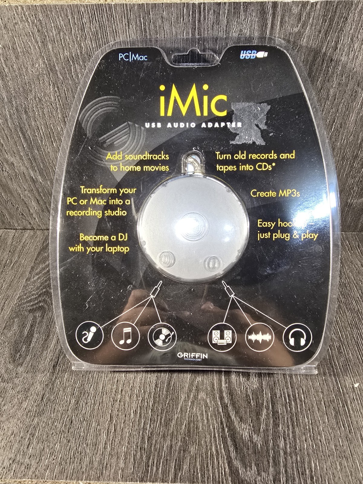 NEW Griffin iMic 2002 USB External Sound Card MAC or PC GriffiniMic T3041LL A