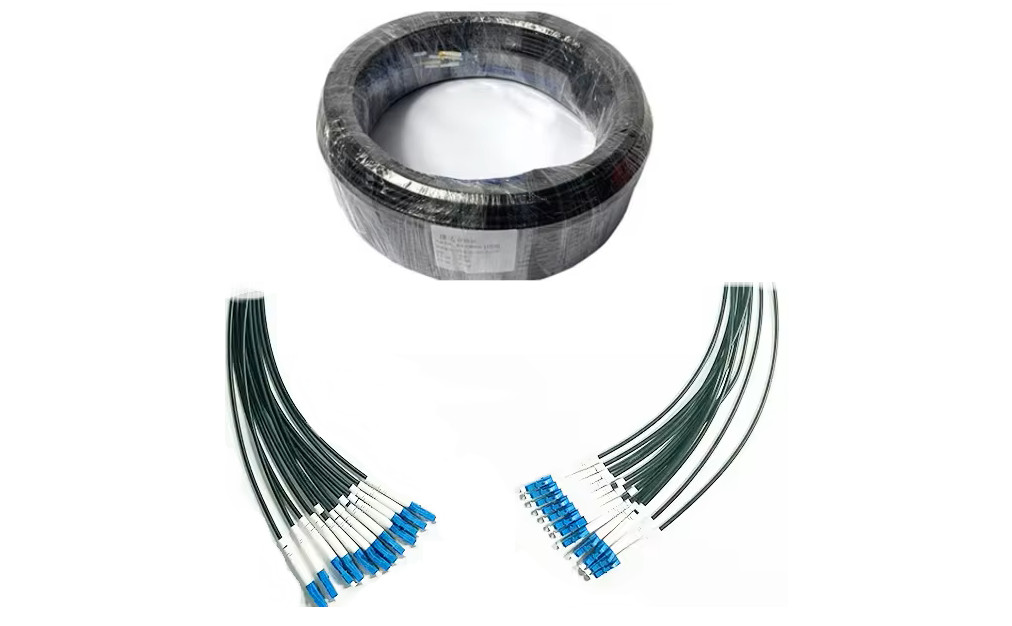 12 Strands 100M LC-LC Outdoor Armored Single-Mode Fiber Optic Cable -3849