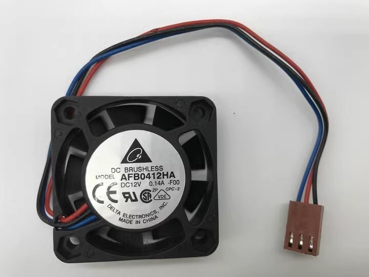 Delta AFB0412HA-F00 4010 DC12V 0.14A 3-Wire Axial Cooling Fan