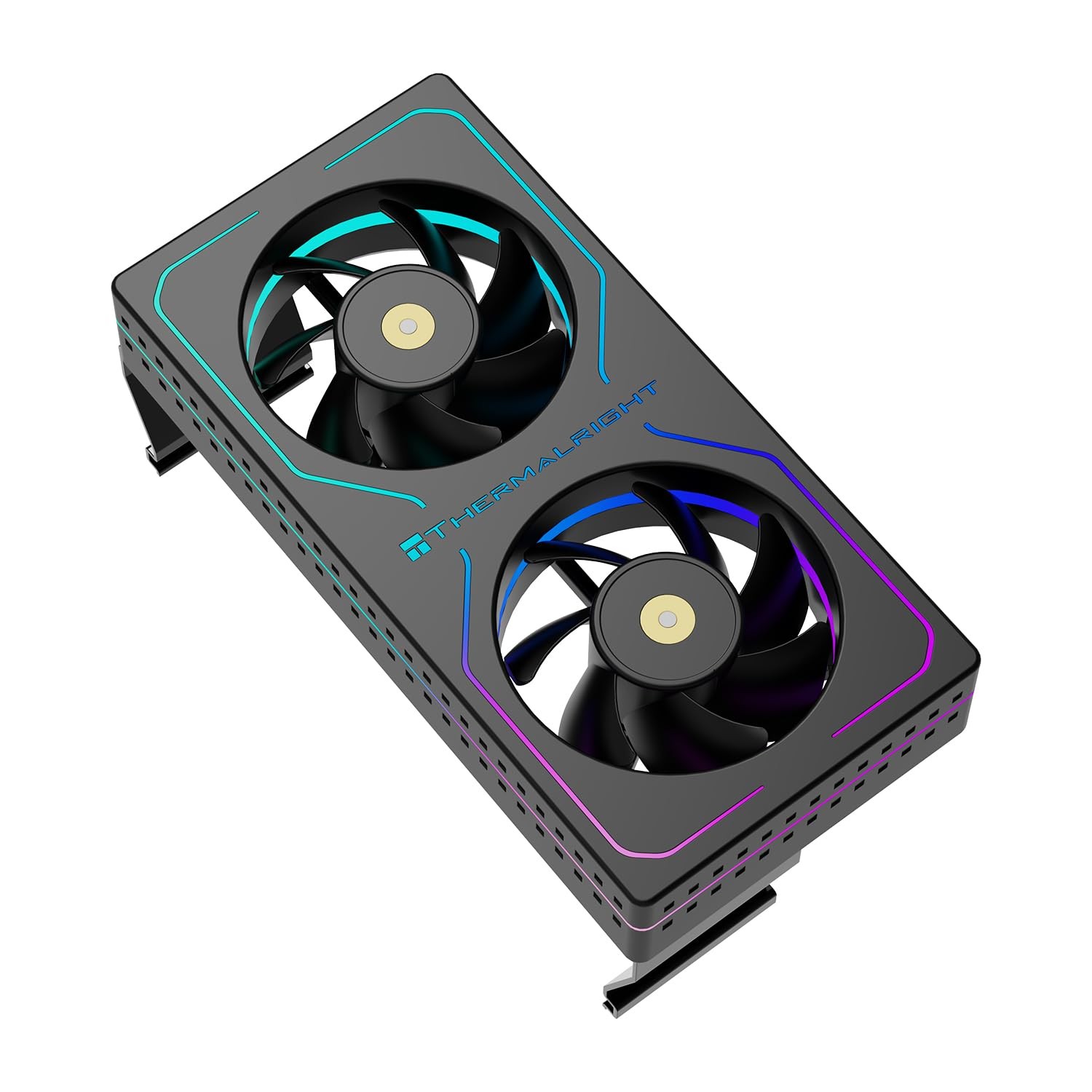 MC2 ARGB Black RAM Cooler Dual 3200RPM Fan Fits DDR DDR2 DDR3 DDR4 DDR5