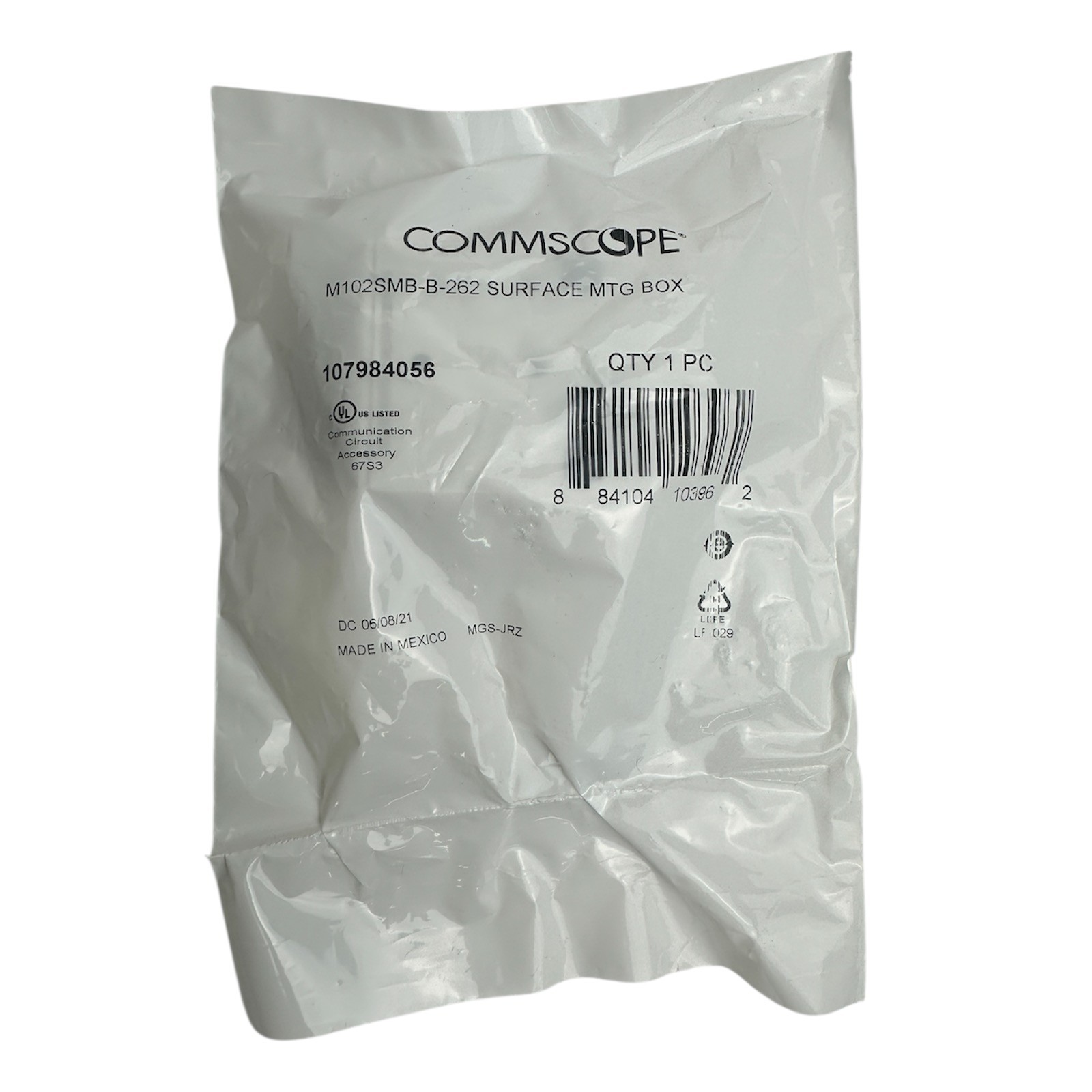 Commscope Two Port Surface Mount Box, White M102-SMB-B-262