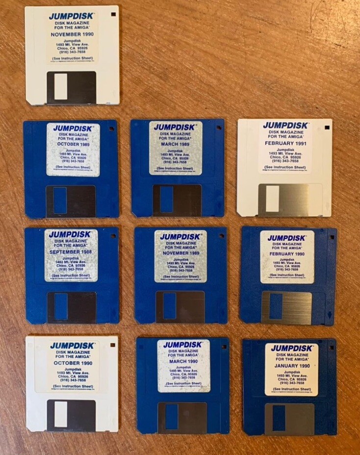 Amiga 500 Lot/10 Vintage 1990’s Jumpdisk Magazine Discs