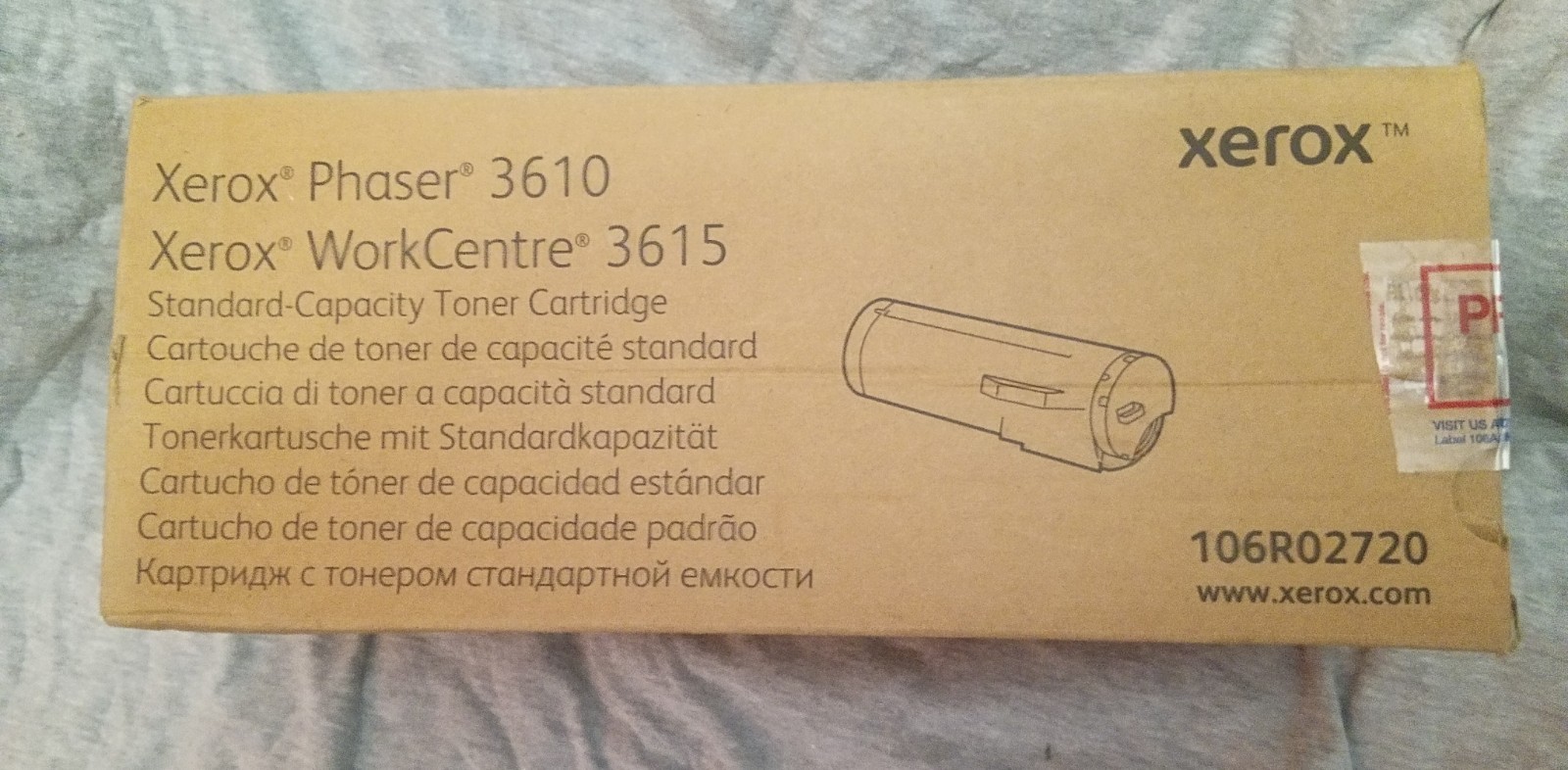 Genuine OEM Xerox Black Toner Cartridge Replacement Part Number: 106R02720