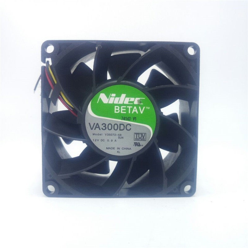 1PCS Nidec VA300DC V35072-58 12V 0.9A 8038 Server Chassis Cooling Fan