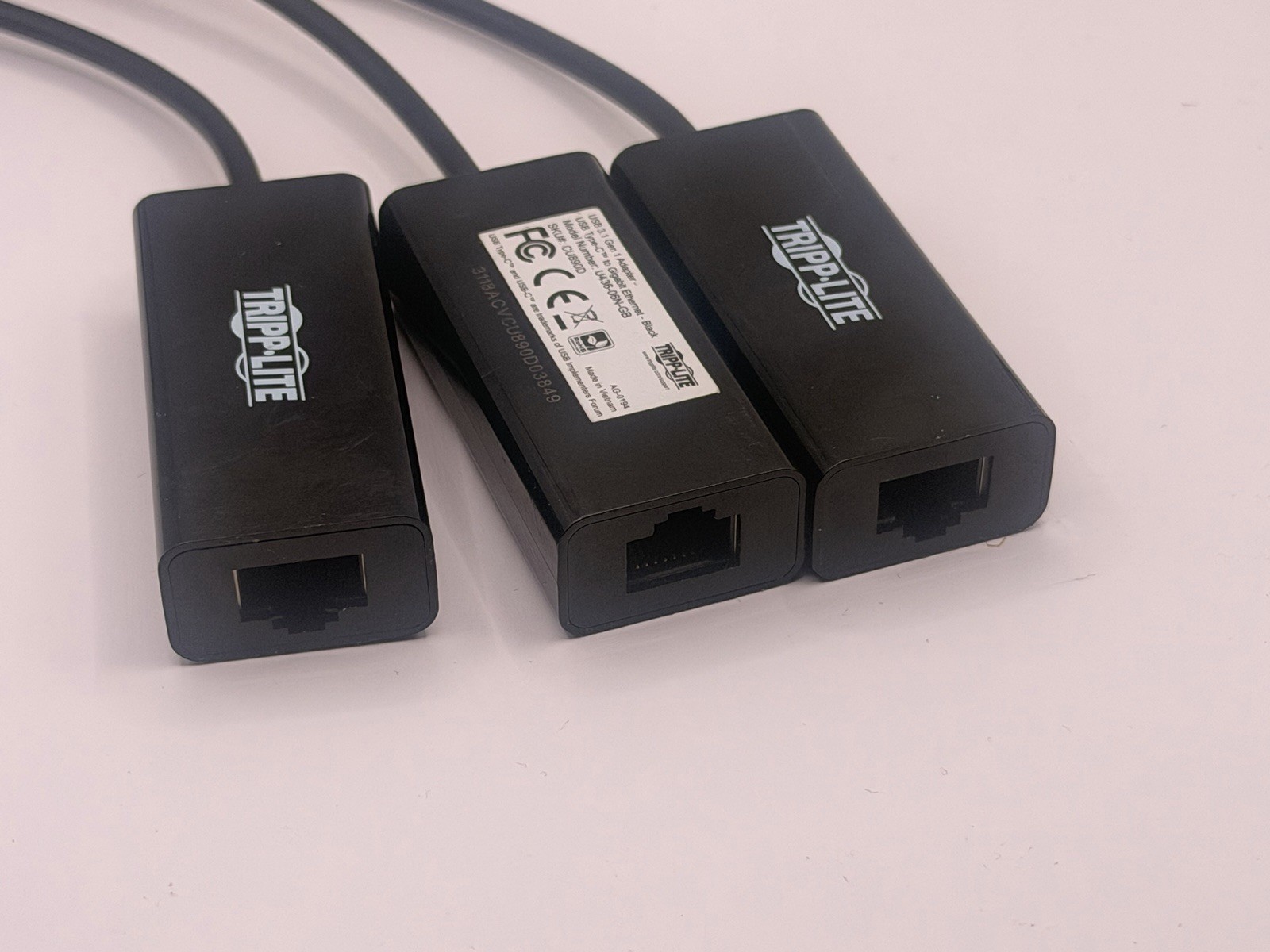 3PK Tripp Lite USB-C to Gigabit Ethernet Network Adapter(U436-06N-GB) Black (3x)