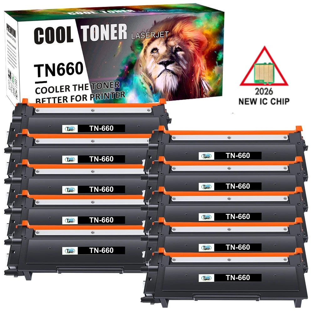 10PK TN660 Toner Cartridge for Brother TN-630 MFC-L2700DW HL-L2300D DCP-L2540DW