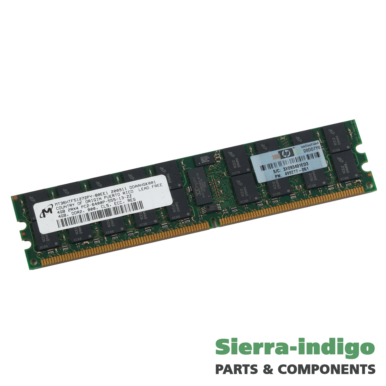 MT36HTF51272PY-80EE1 4GB 2Rx4 PC2-6400P-555-13-ZZ Server Memory RAM