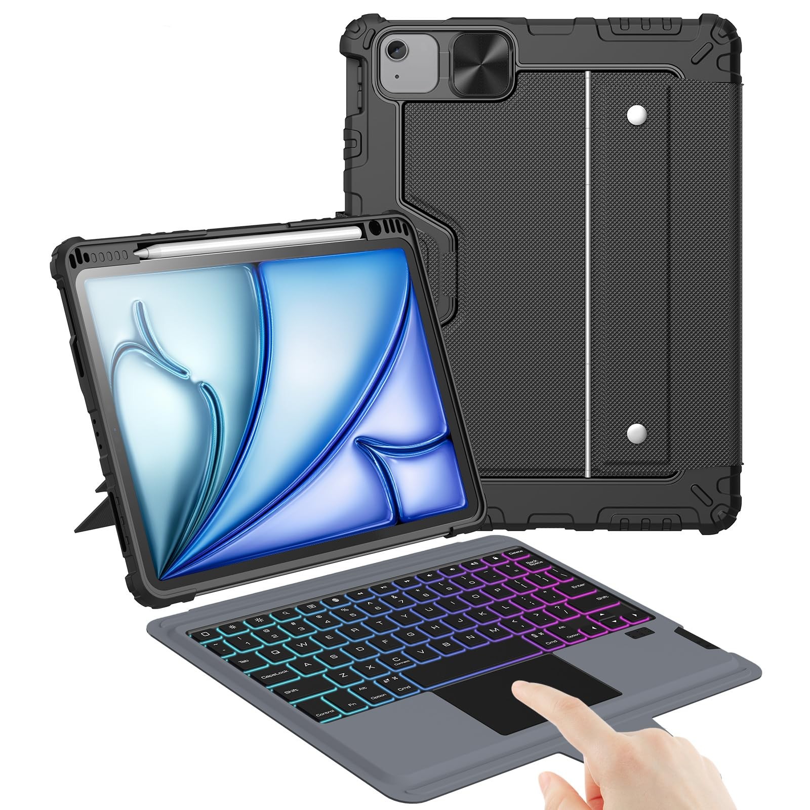 Nillkin iPad Air 11 M2 2024 Pro 11 Case Detachable Keyboard Trackpad Backlit