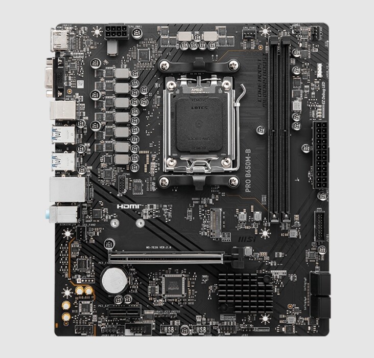 For MSI PRO B650M-B Motherboard DDR5 AMD B650 Socket AM5 mATX Test OK