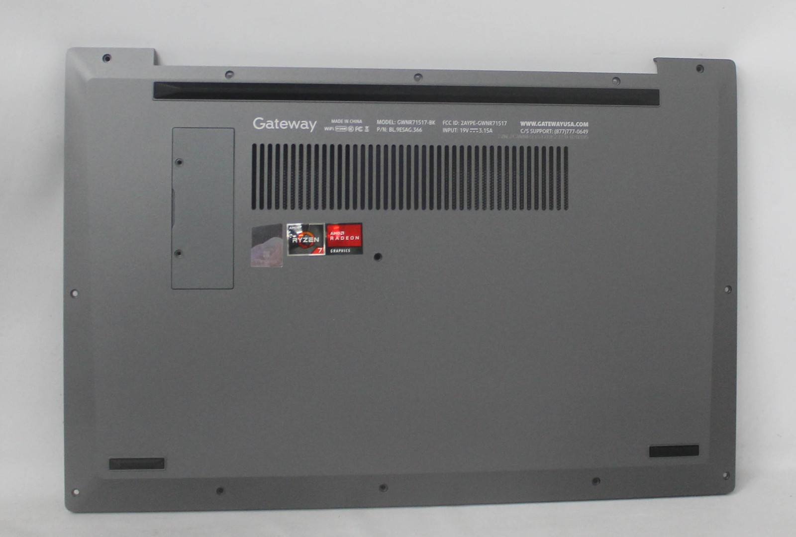 BASE-GWNR71517-BK Gateway Bottom Base Cover Black Gwnr71517-Bk "GRADE A"
