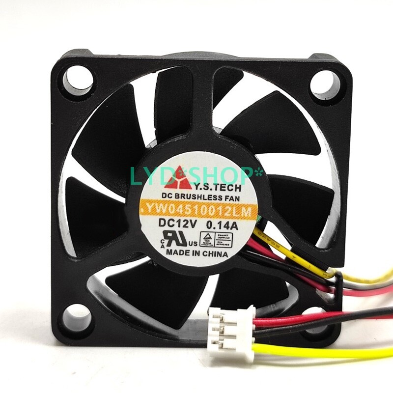 QTY:1 Cooling Fan For Automobile Power Amplifier 4.5cm 12V 0.14A YW04510012LM