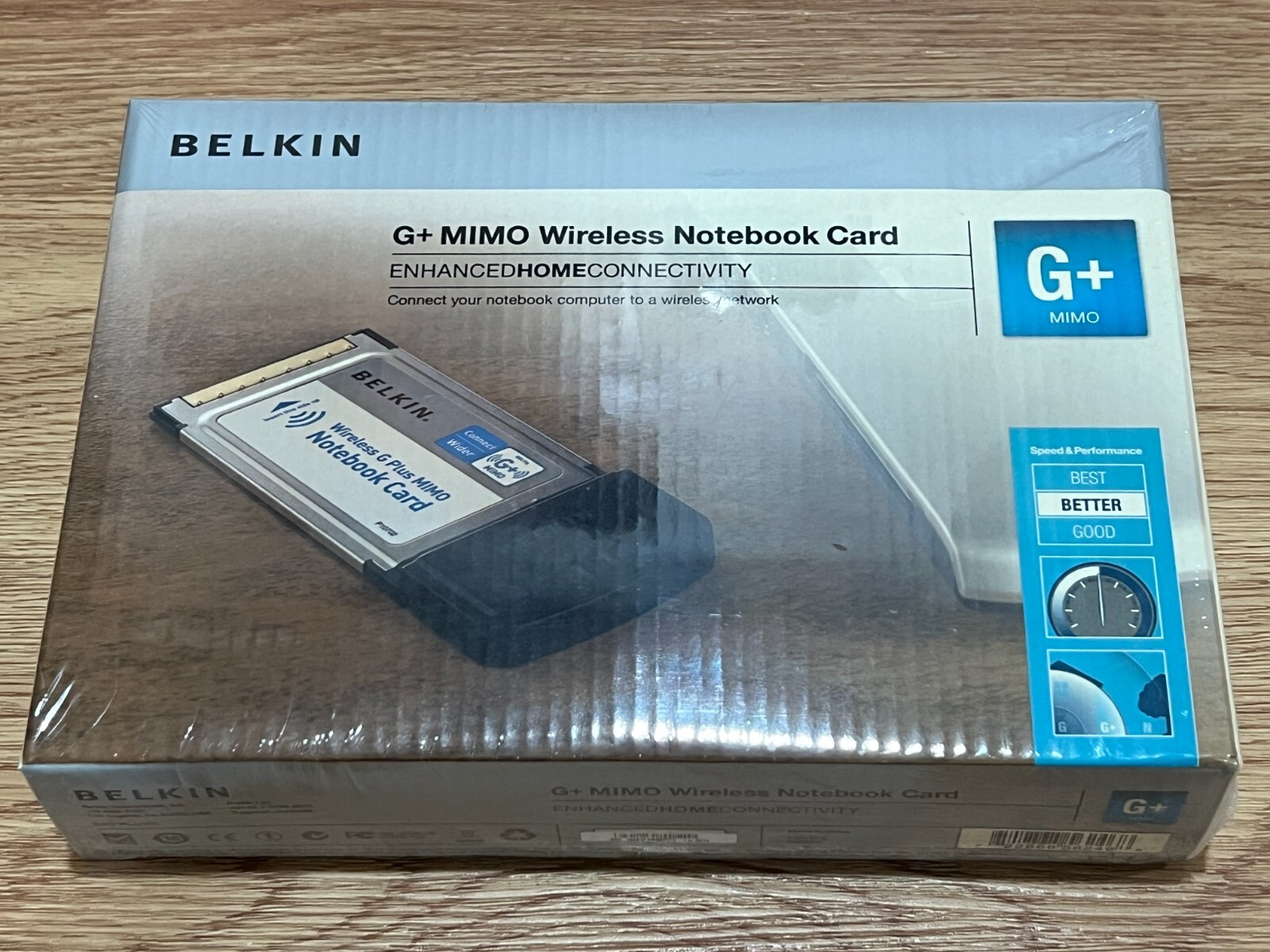 Belkin G+ P57747E F5D9010 MIMO Wireless Notebook Card Adapter 802.11G New Sealed