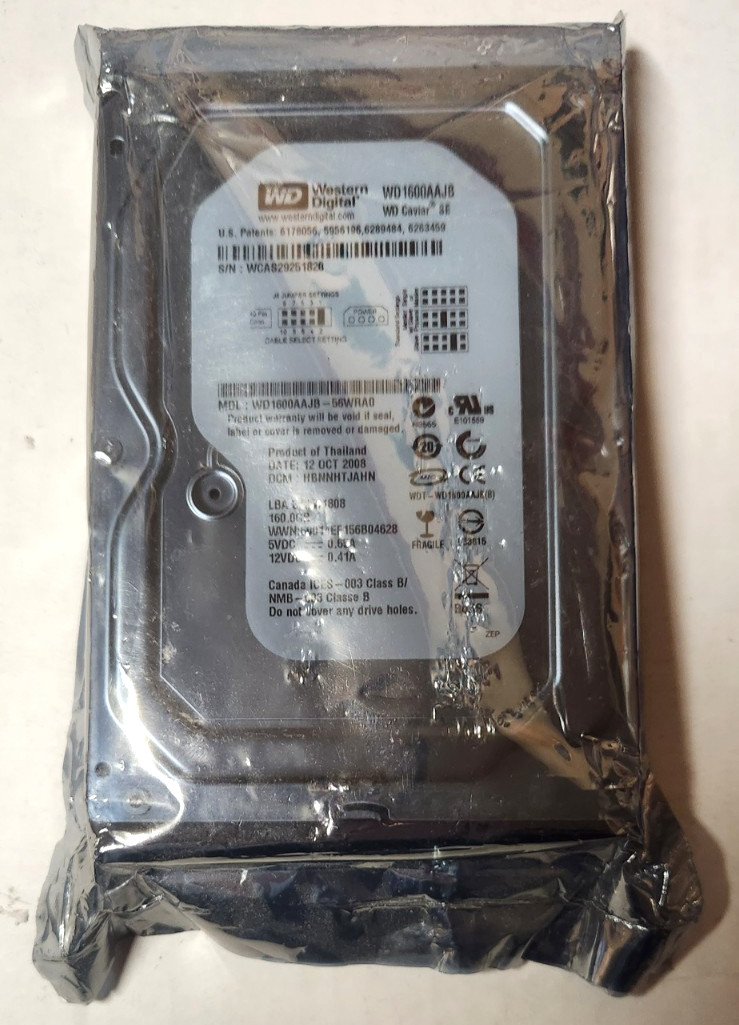 Western Digital 160GB Internal 3.5inch Caviar WD1600AAJB Hard Drive HDD