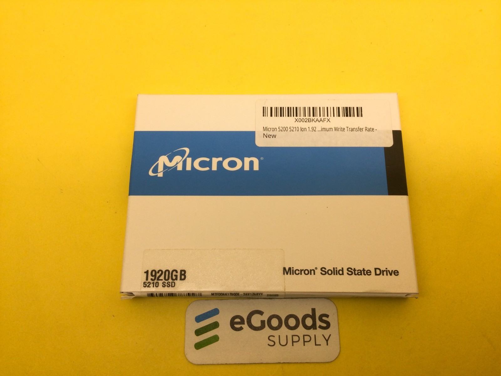 MTFDDAK1T9QDE Micron 5210 ION Series 1.92TB SATA 6Gb/s QLC 2.5in SSD F/S