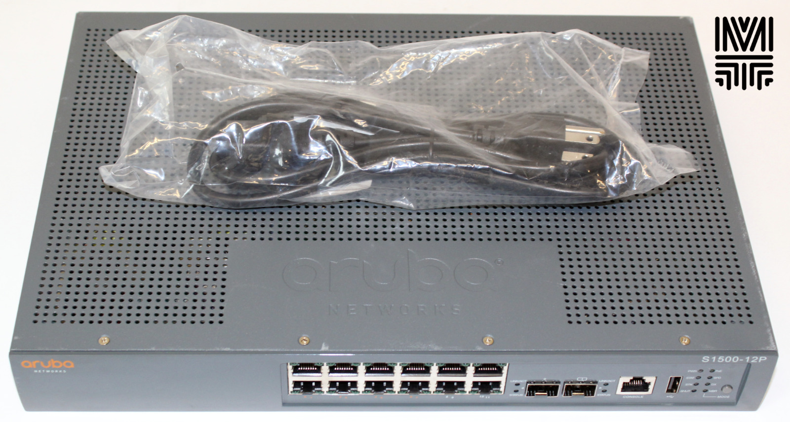 Aruba S1500 S1500-12P 12-Port Mobility Access GigE PoE+ Switch, ARSW1512, Tested
