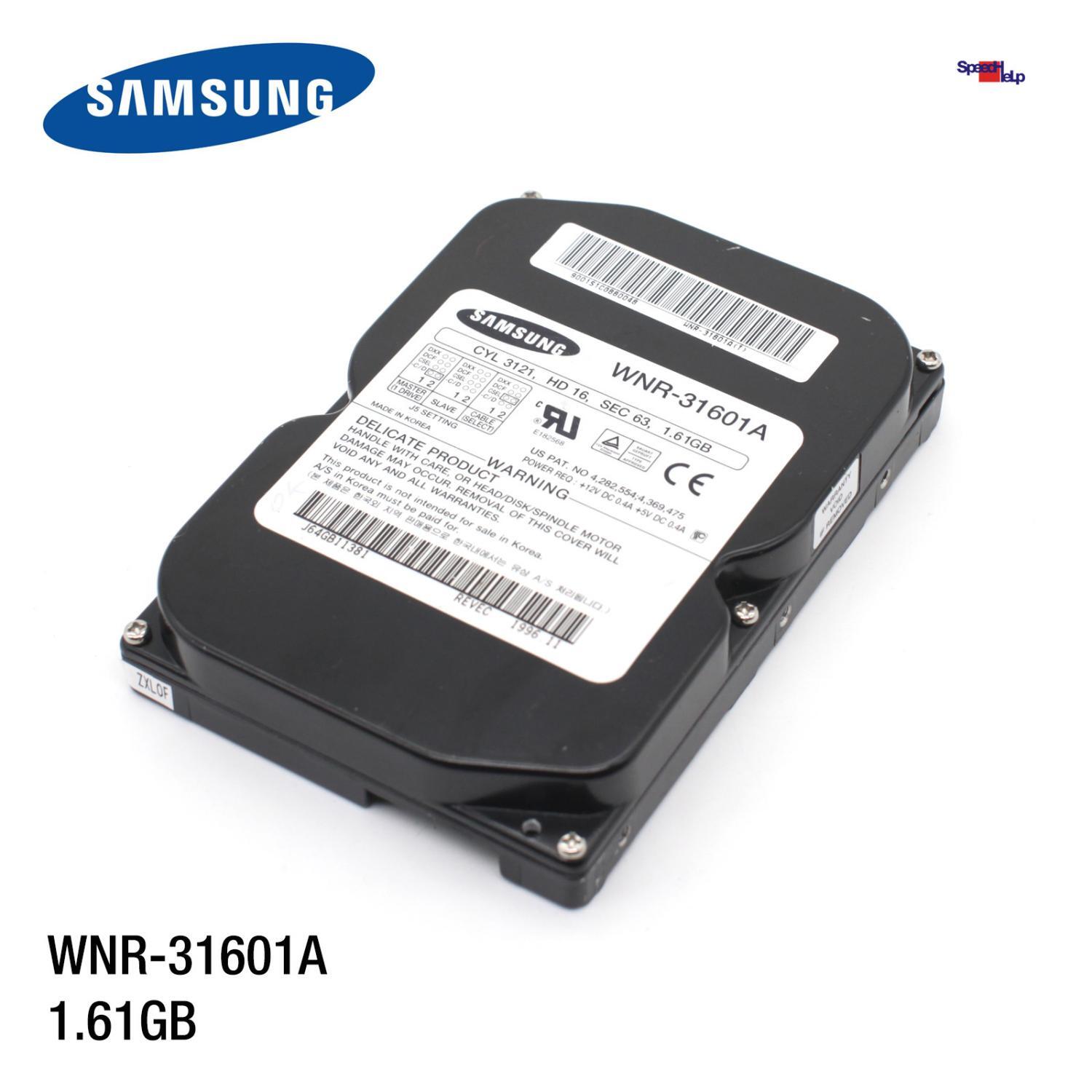 IDE ATA HDD SAMSUNG WINNER WNR-31601A 1.61GB DRIVE HARD DRIVE HARD DISK DRIVE
